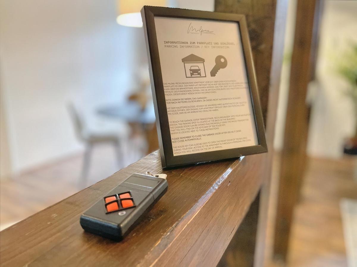 Milpau Recklinghausen1 - Modernes Und Zentrales Premium-Apartment Mit Queensize-Bett, Netflix, Nespresso, Smart-Tv Und Privatparkplatz Exteriör bild